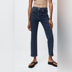 Mango NWT slim mid rise crop jeans